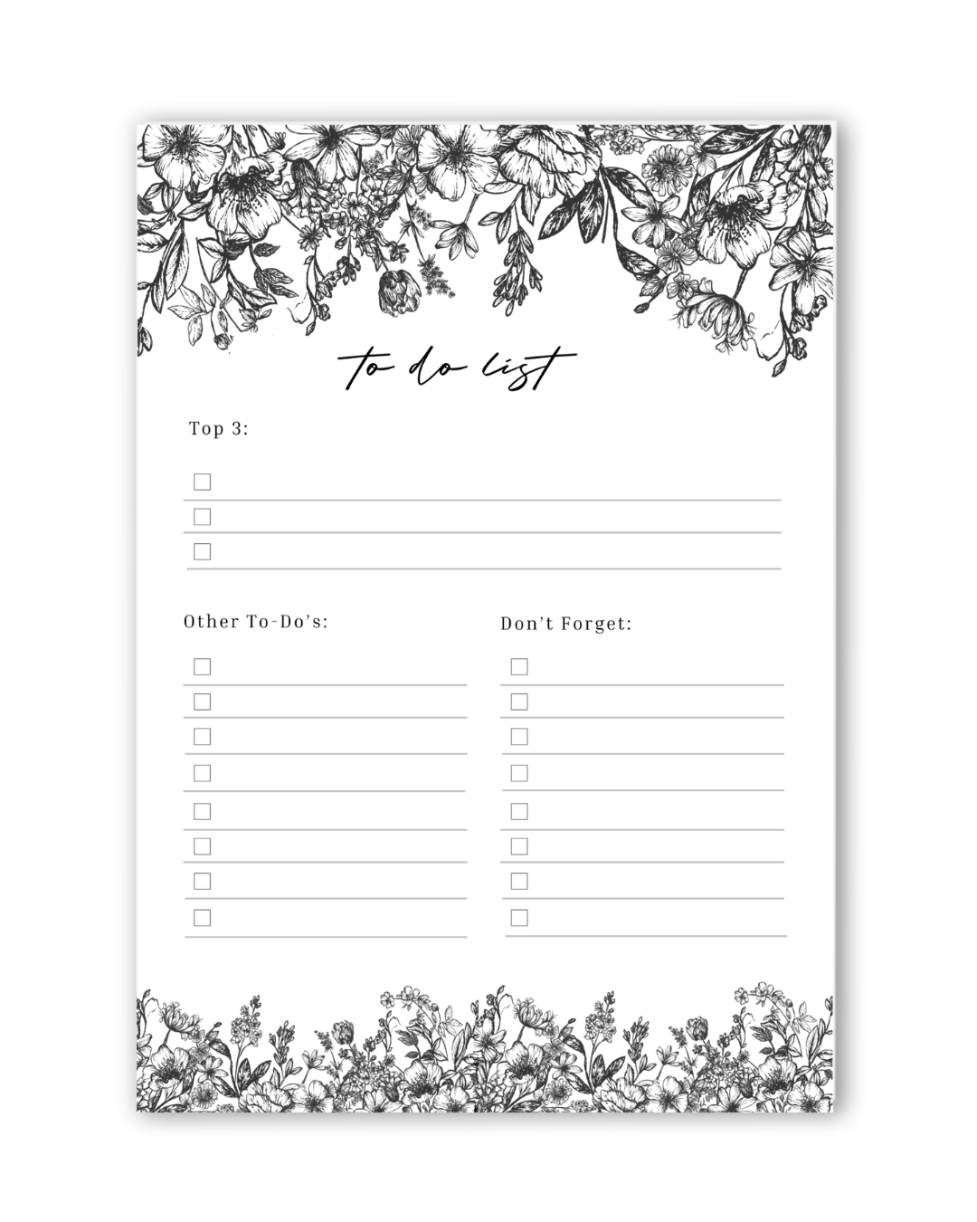 Daily To Do List A5 Notepad