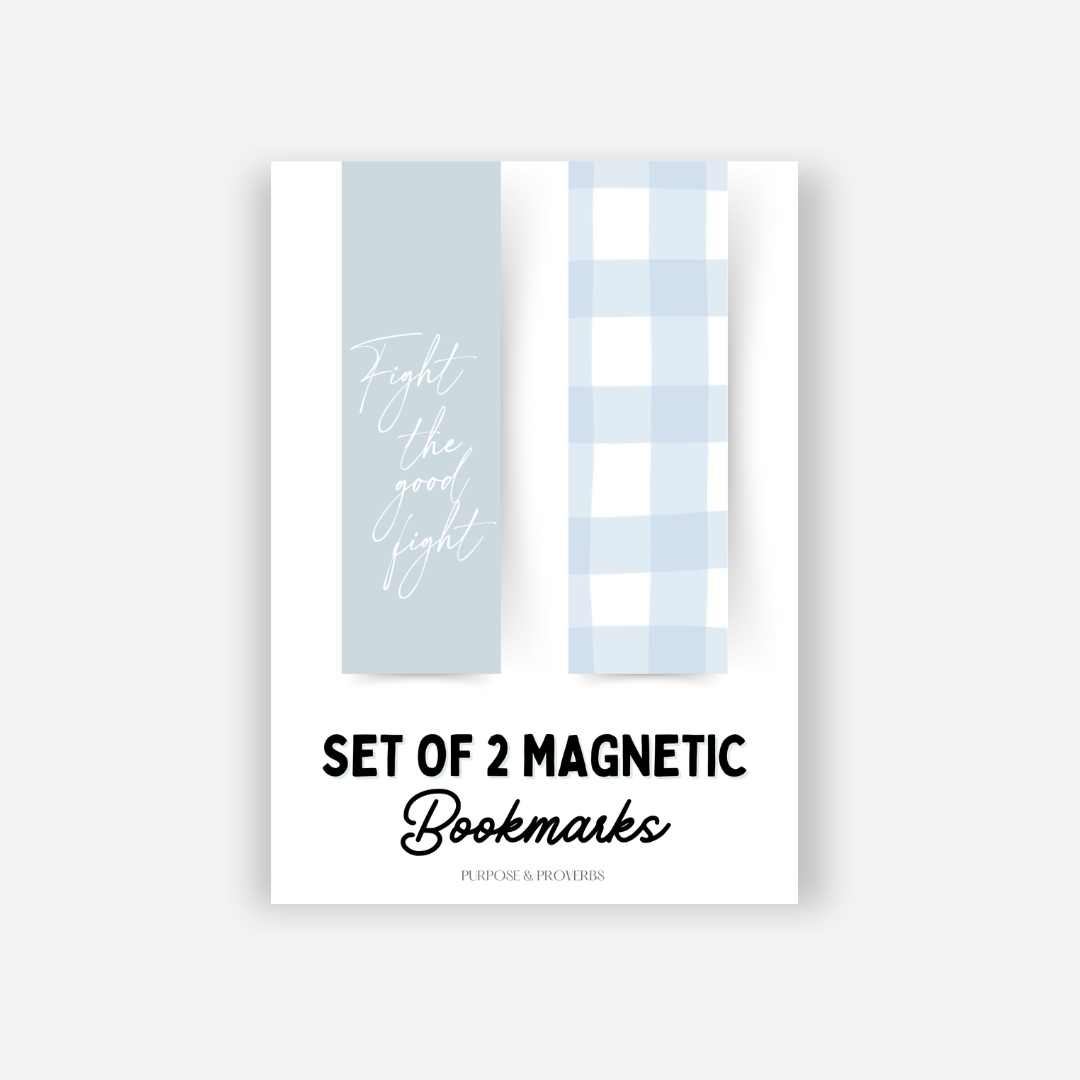 Set of 2 Magnetic Bookmarks - Blue Set