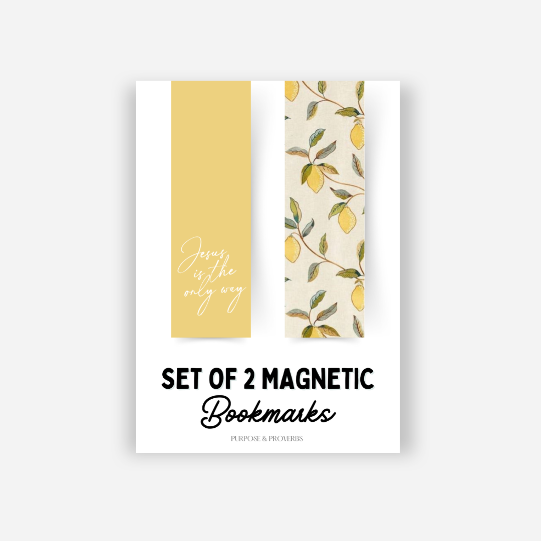 Set of 2 Magnetic Bookmarks - Yellow Set
