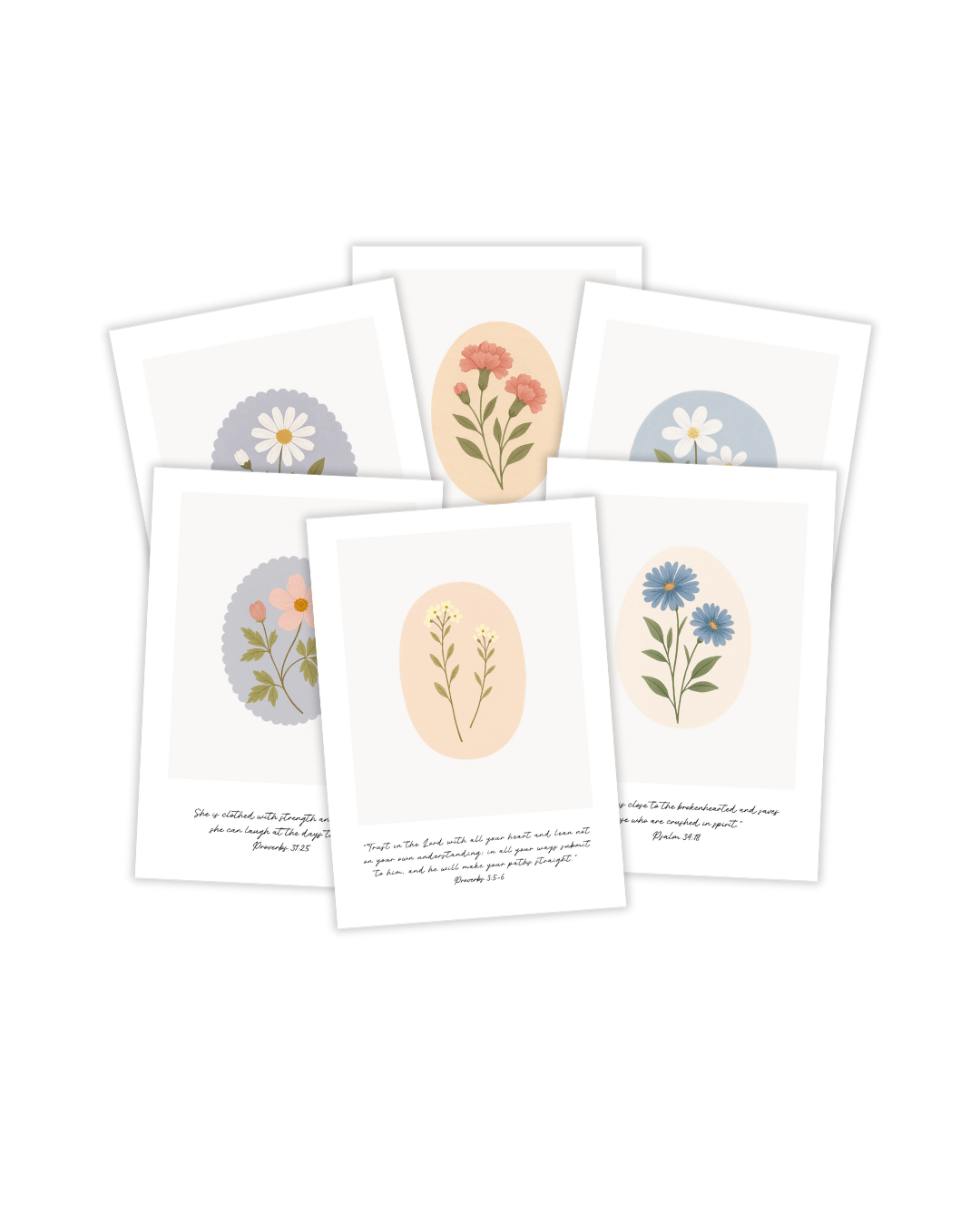 Vintage Floral Scripture Card Set