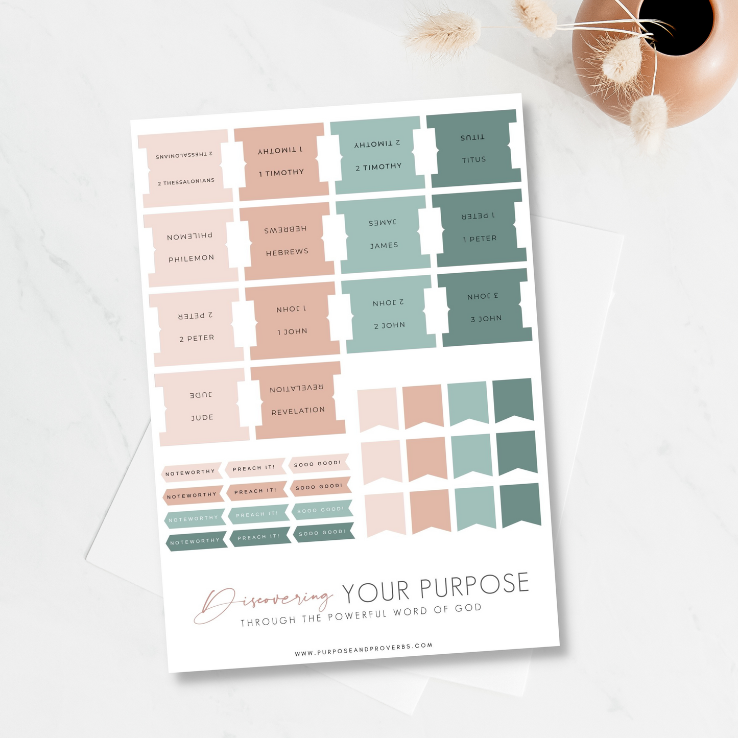 Copper & Teal Bible Tabs