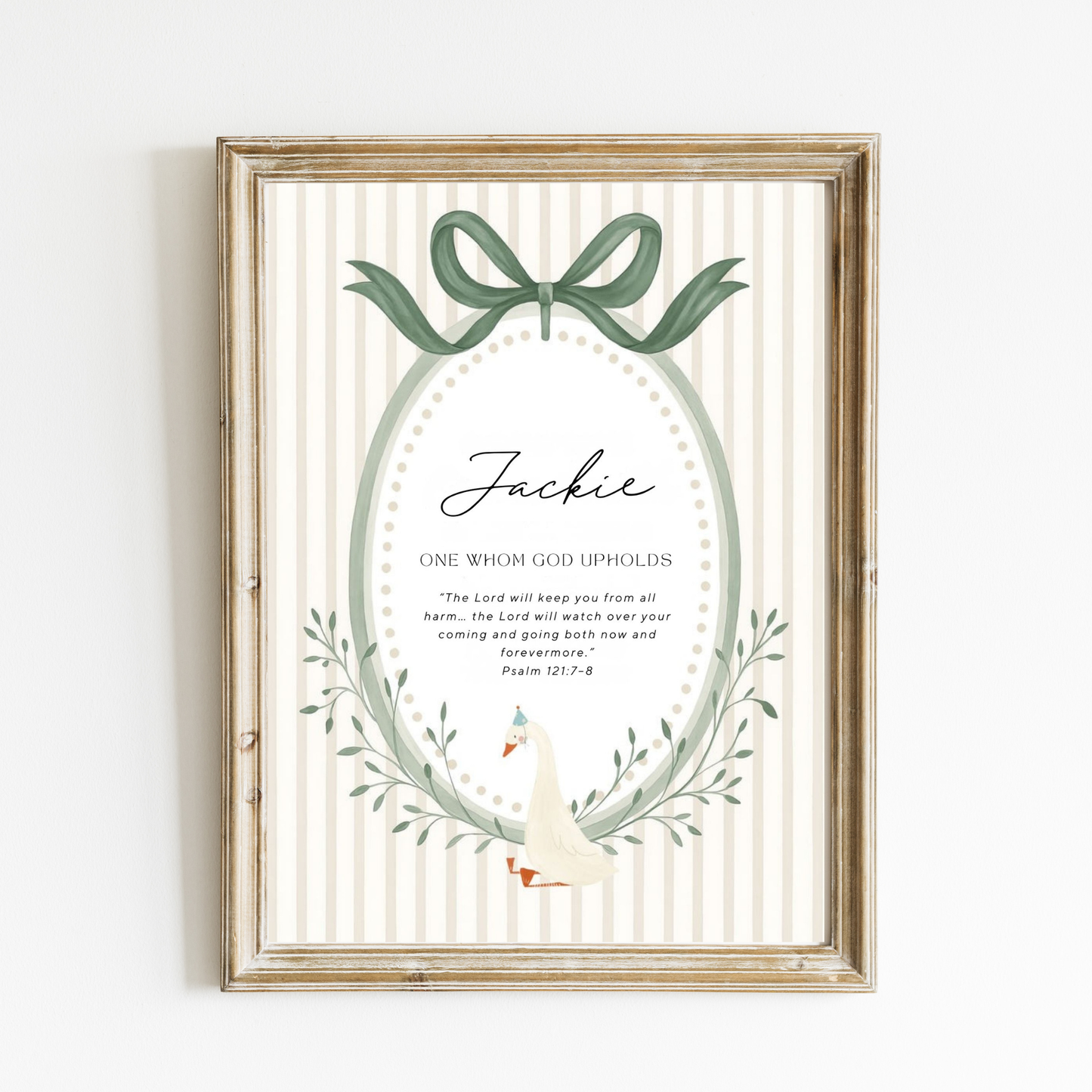 Little Goose - Personalized Name Meaning Art Print