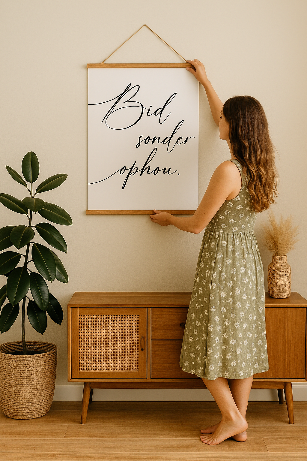 Bid Sonder Ophou Hanging Banner Print