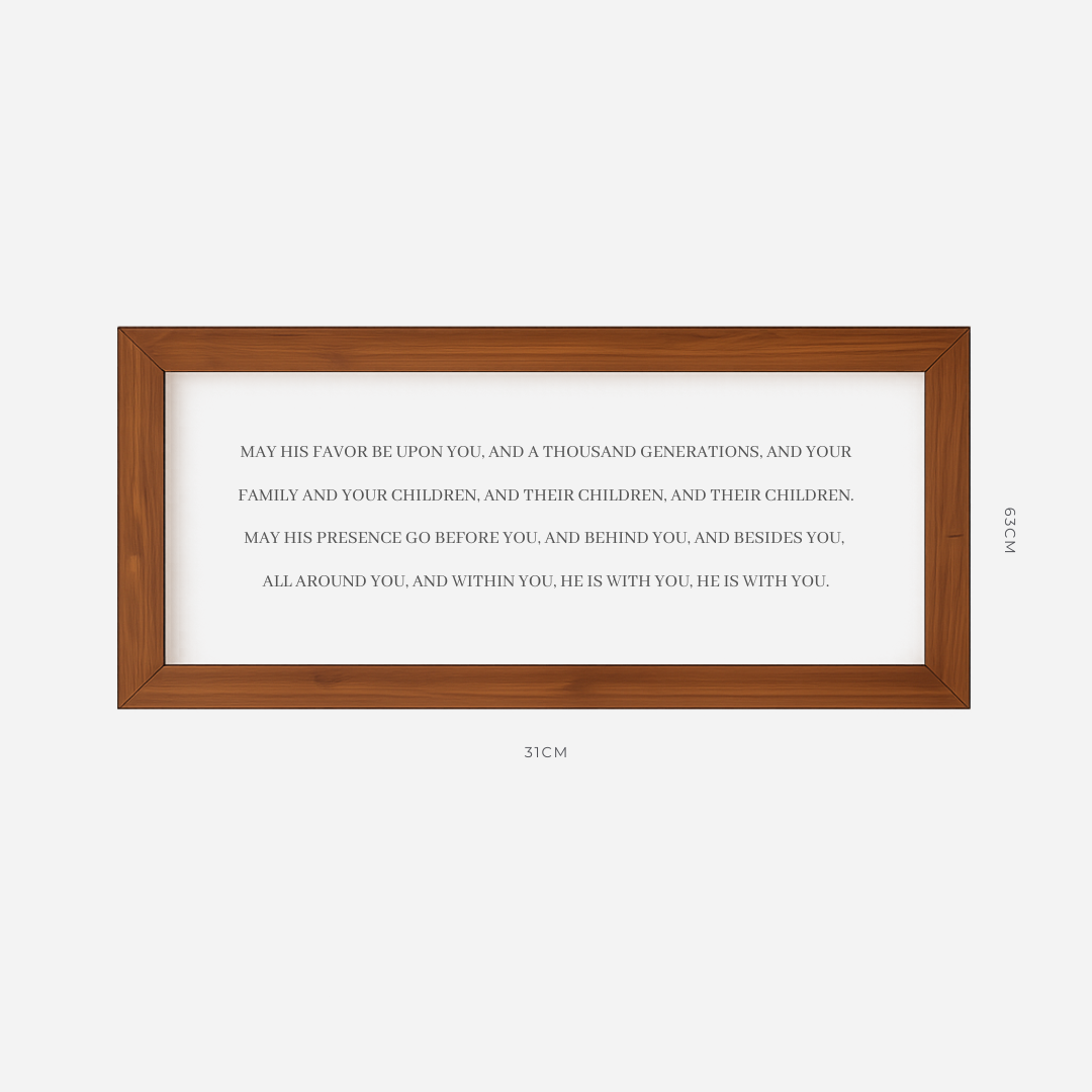 The Blessing Farmhouse Frame (31cm x 63cm)