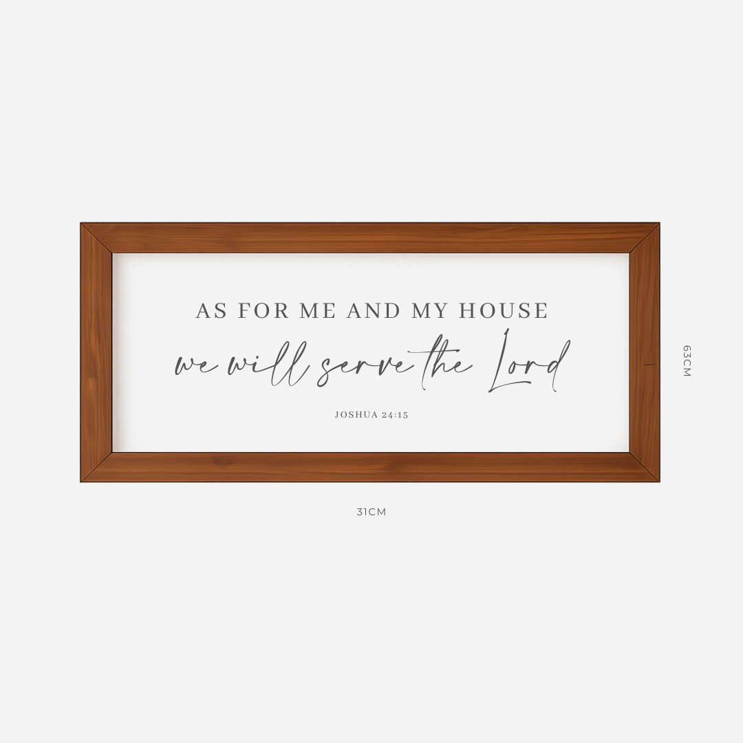 As For Me And My House Farmhouse Frame (31cm x 63cm)
