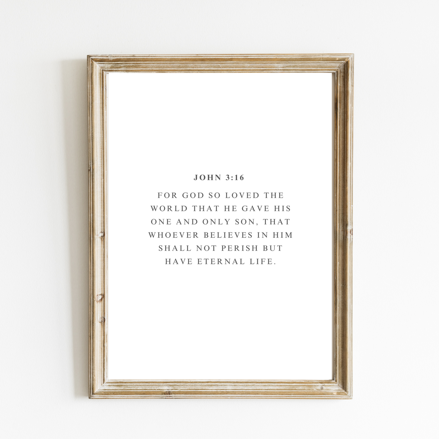John 3:16 Art Print – English