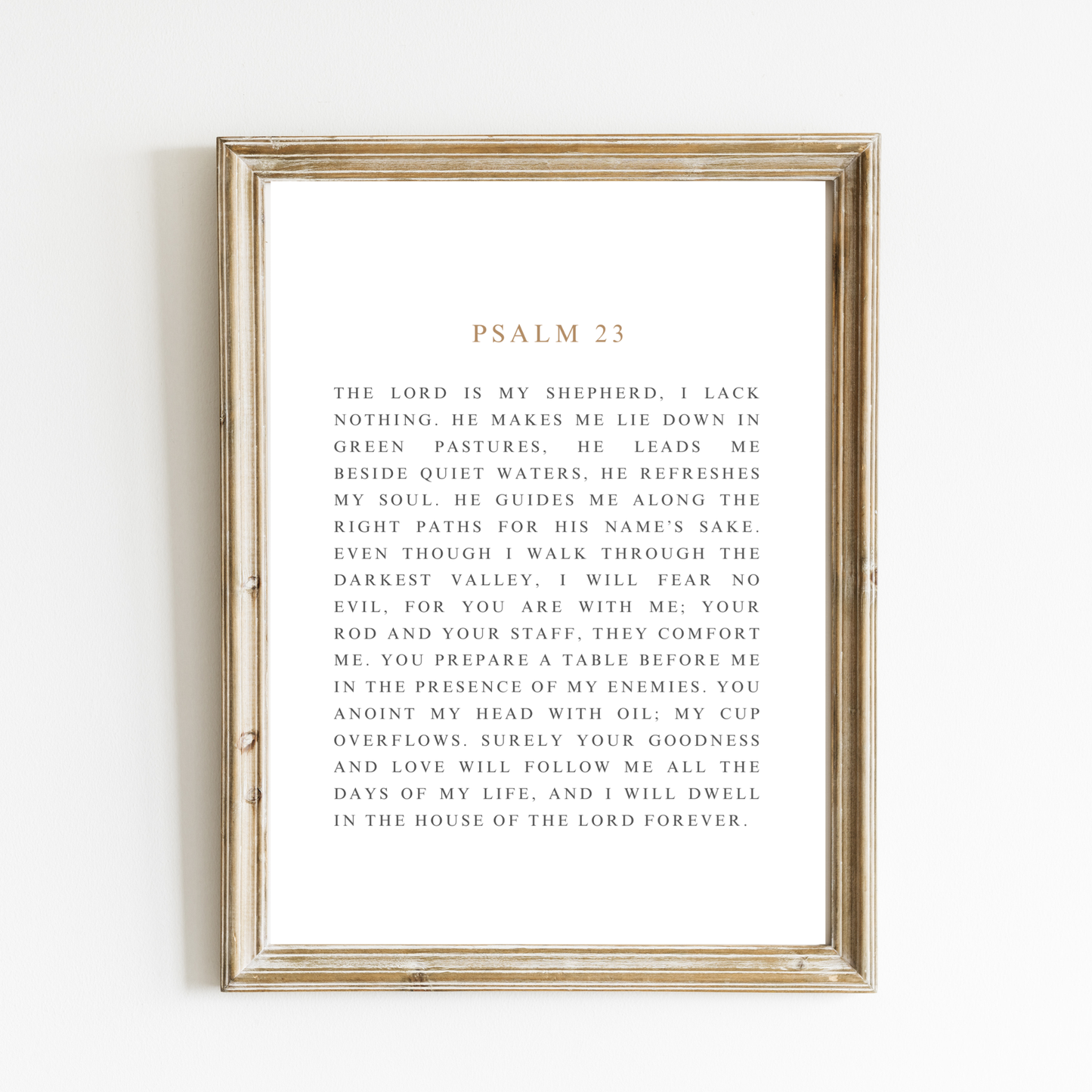 Psalm 23 Art Print – English