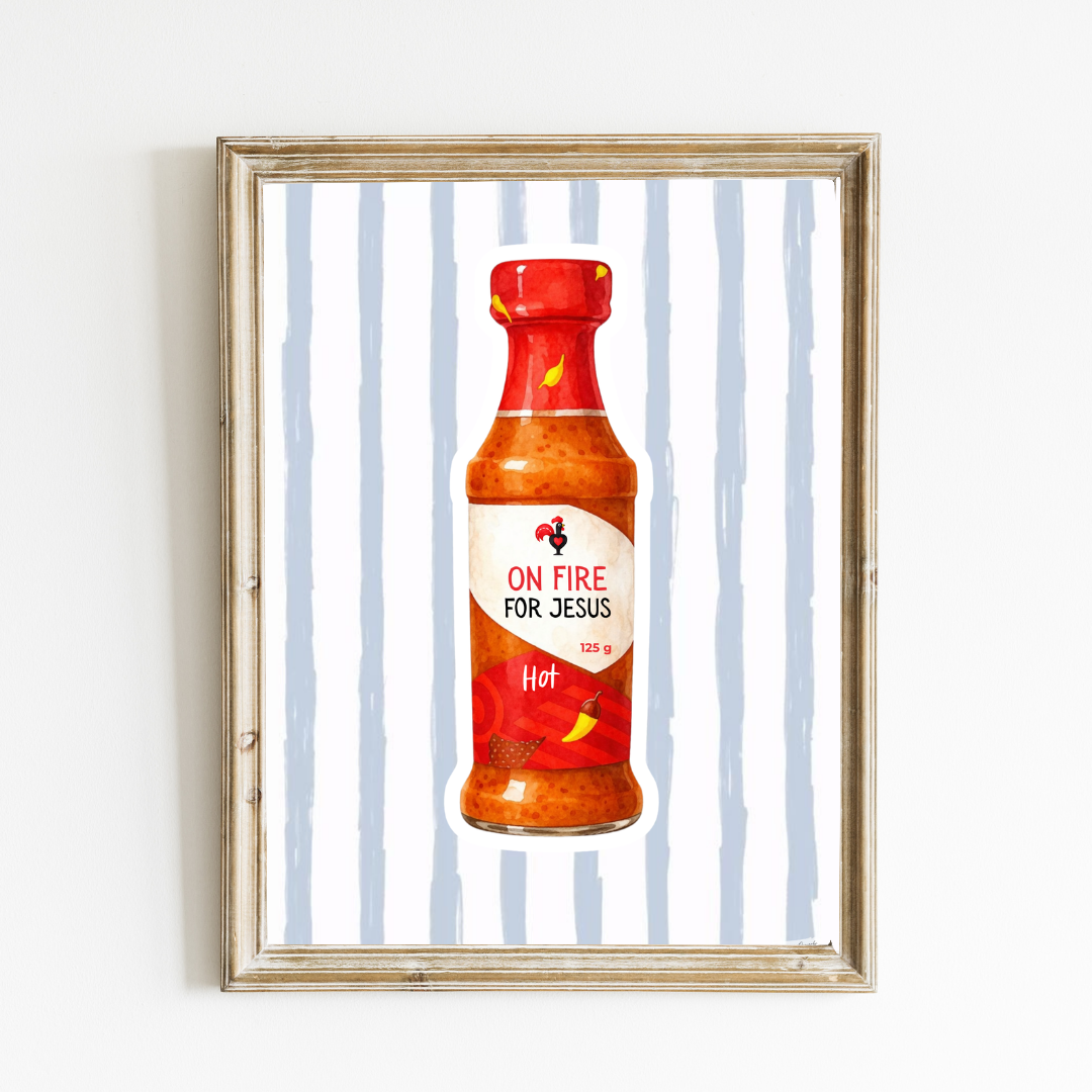 On Fire For Jesus Jesus Art Print – English