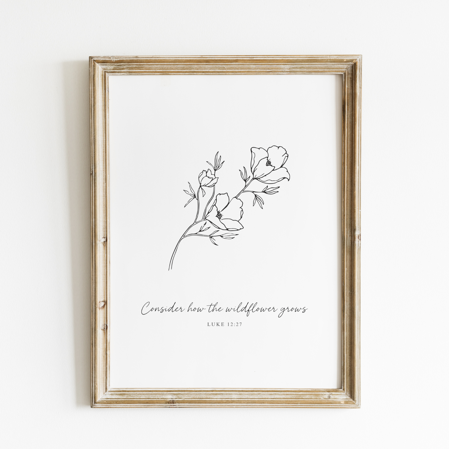 Consider the Wildflowers Art Print – English