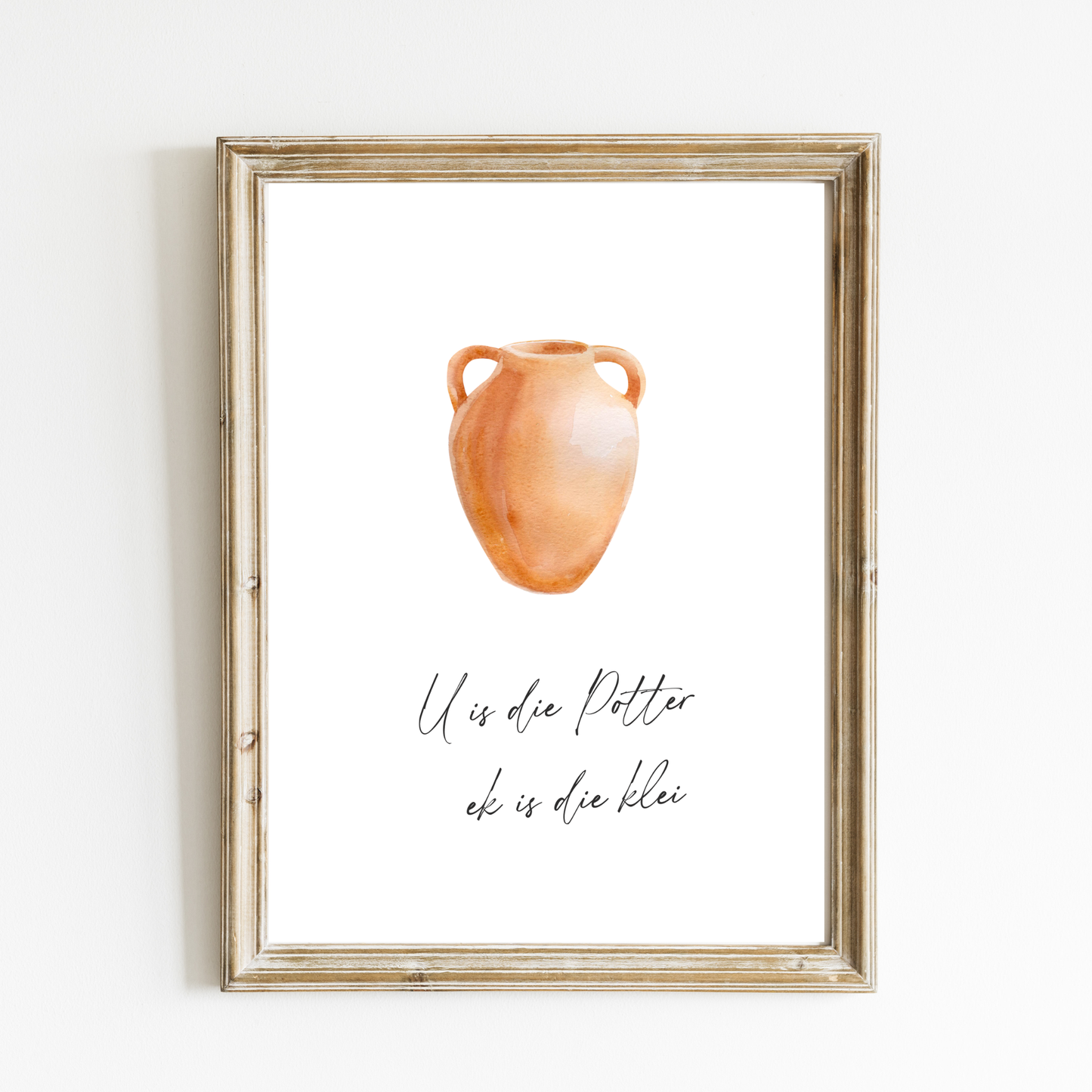 U is die Pottebakker Art Print – Afrikaans