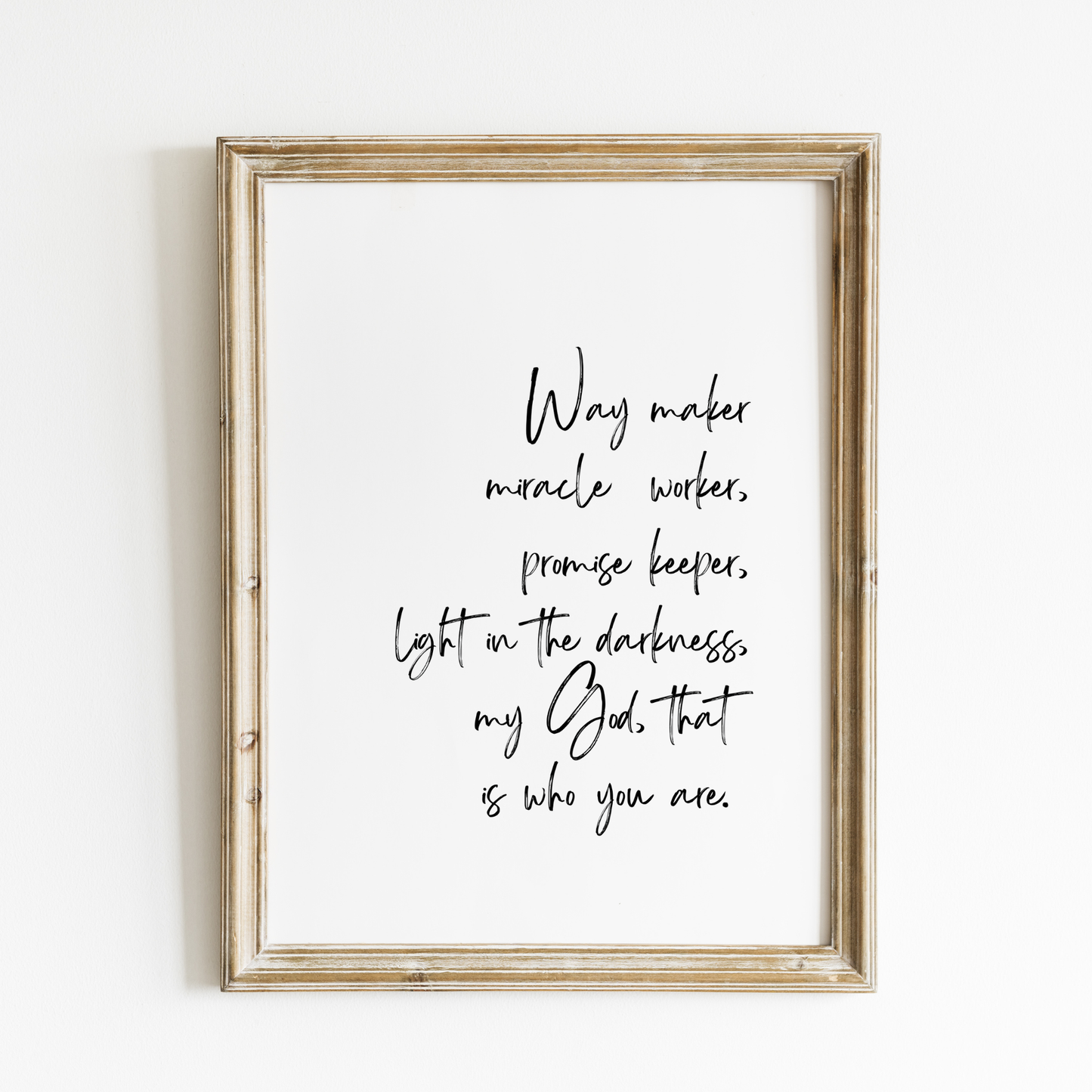 Way Maker Art Print – English