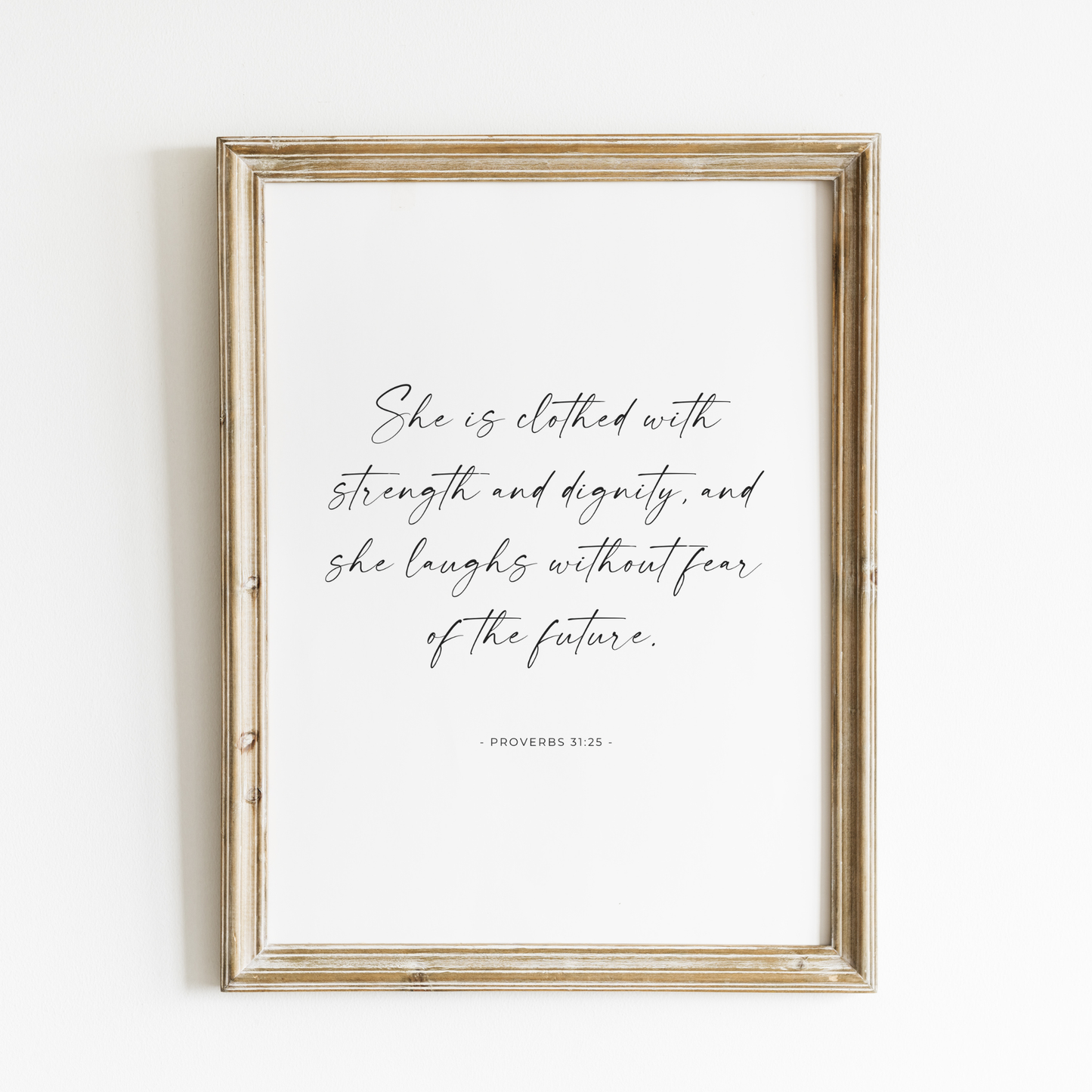 She is clothed Art Print – English