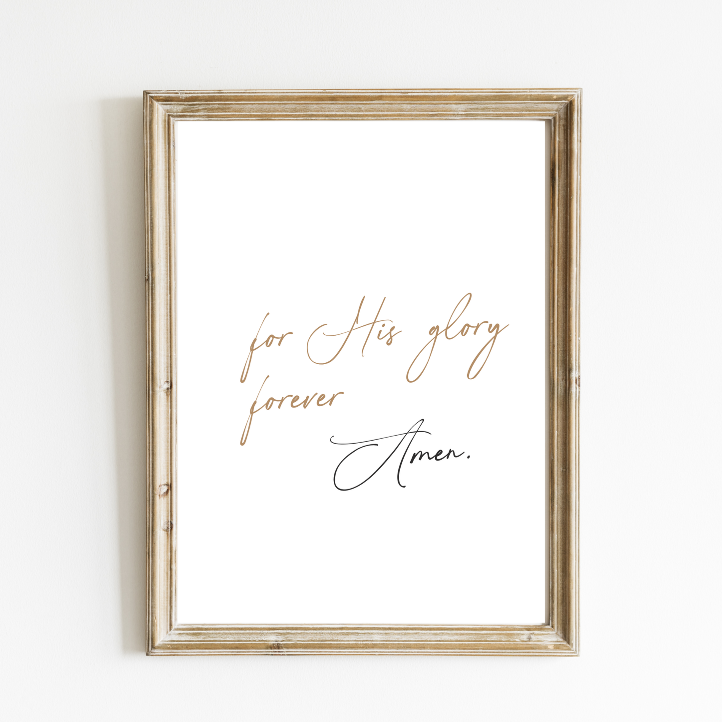For His Glory Forever Art Print – English