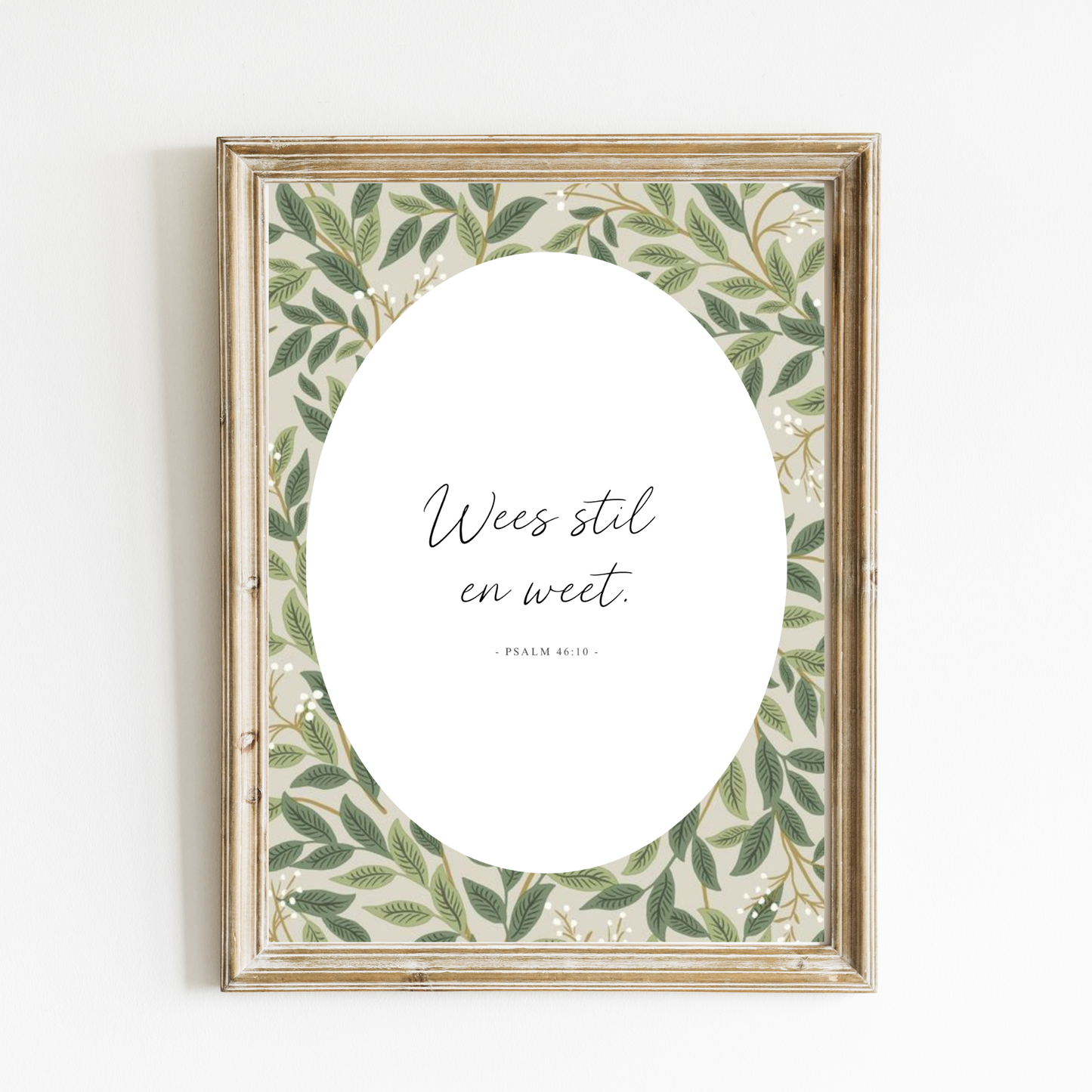 Wees Stil en Weet Art Print – Afrikaans