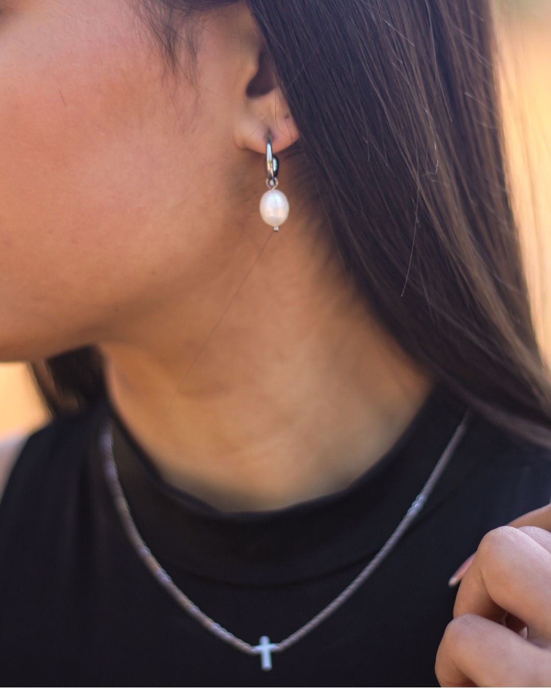 Tiny Cross 18K Gold plated Necklace - 16 Inch