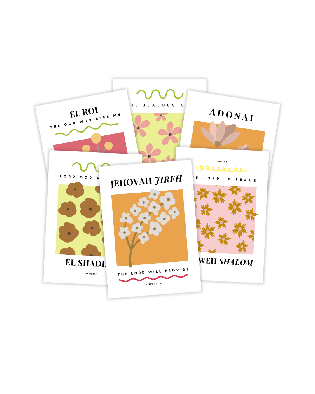 Colourful Names of God Scripture Cards