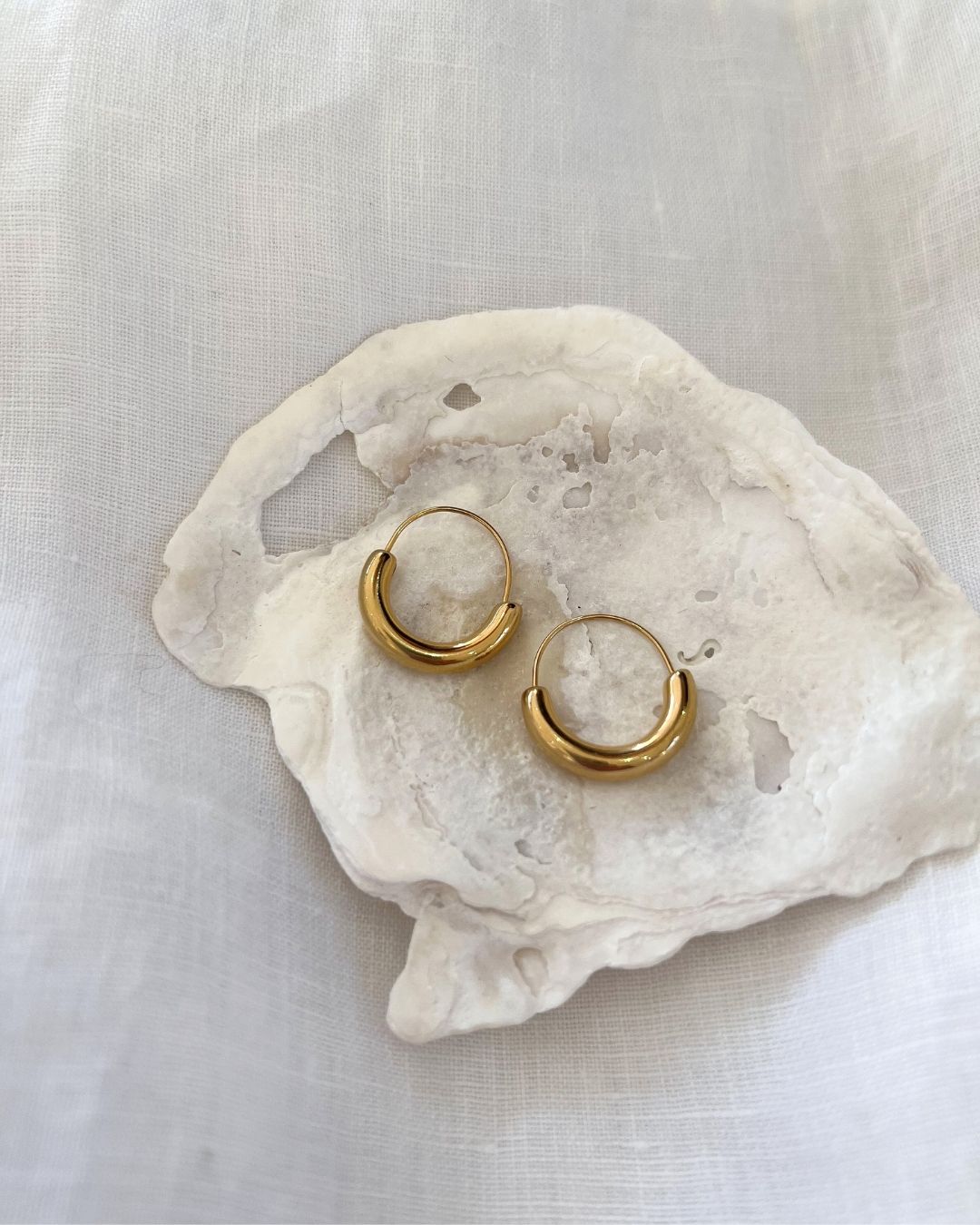 18k Gold Barely Huggies