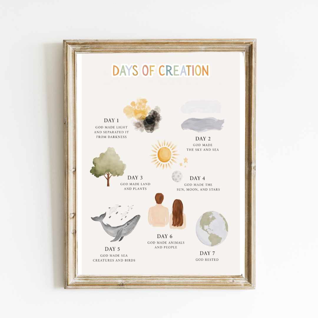 Days of Creation Art Print – English