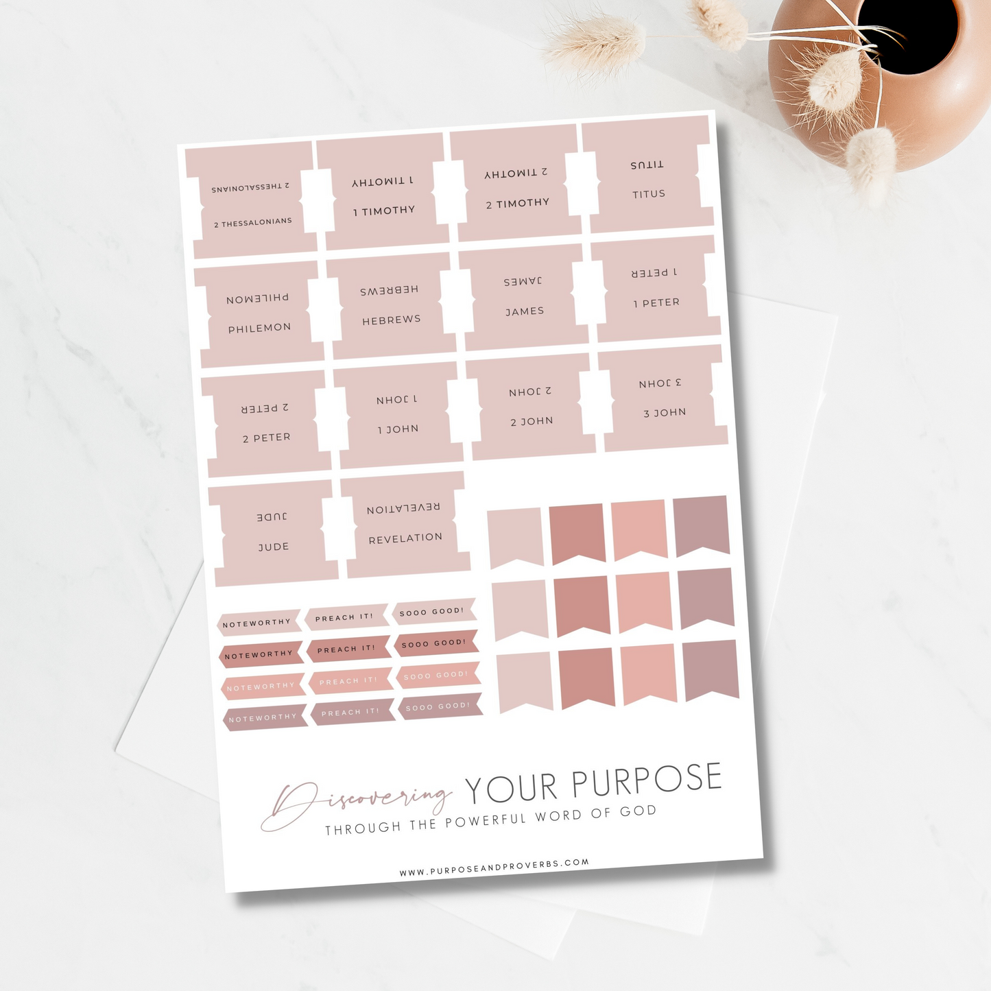 Minimal Blush Bible Tabs