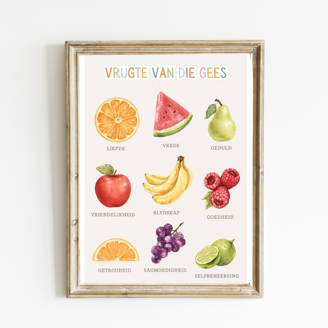 Vrugte van die Gees Art Print – Afrikaans