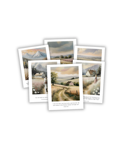 Vintage Painting Scripture Cards