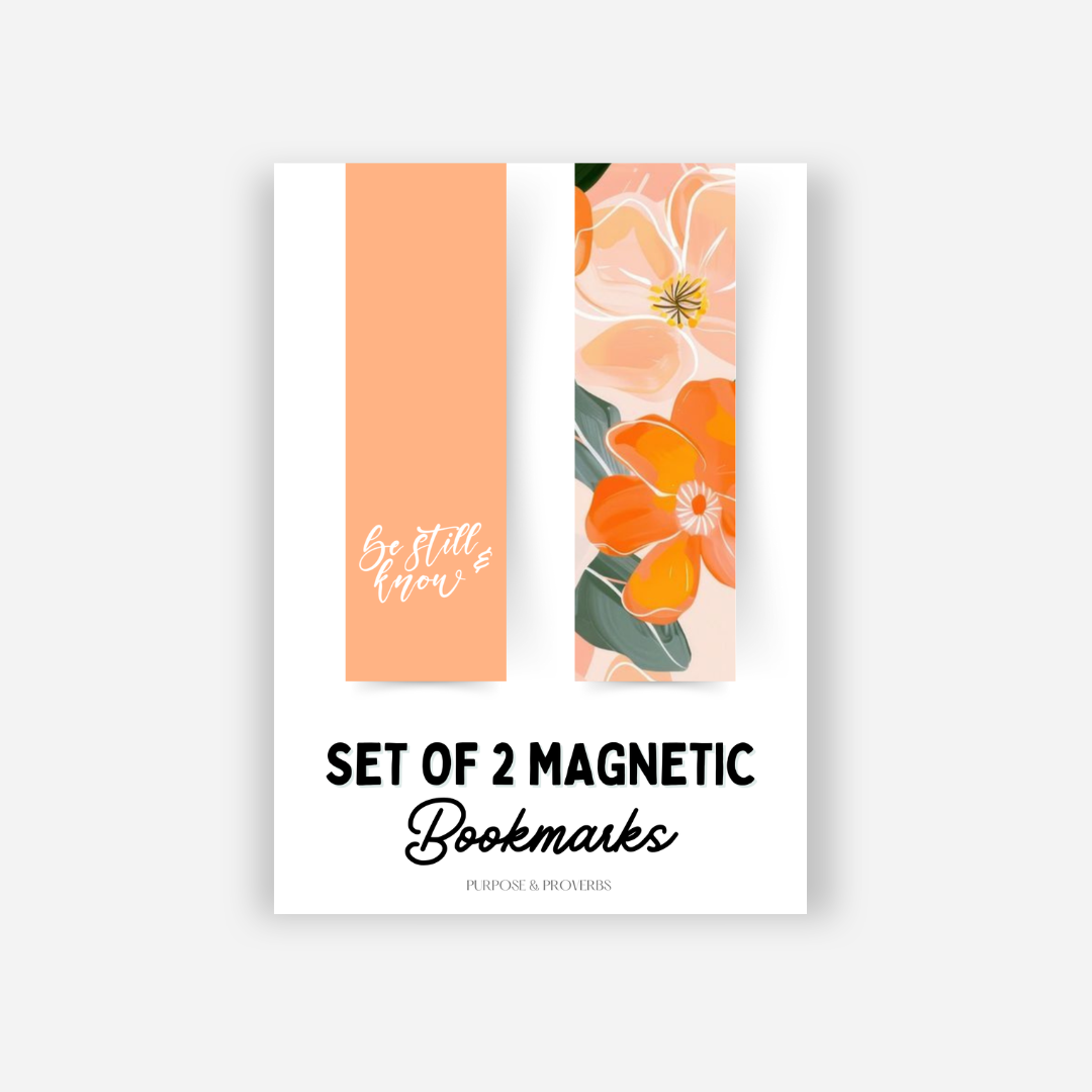 Set of 2 Magnetic Bookmarks - Peach Set