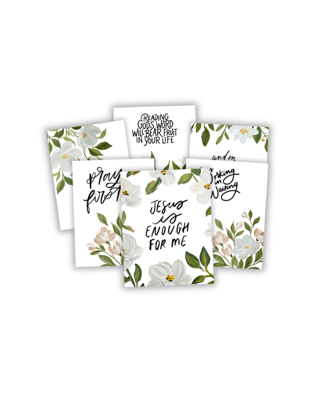 Floral Scripture Cards - Pack Of 12