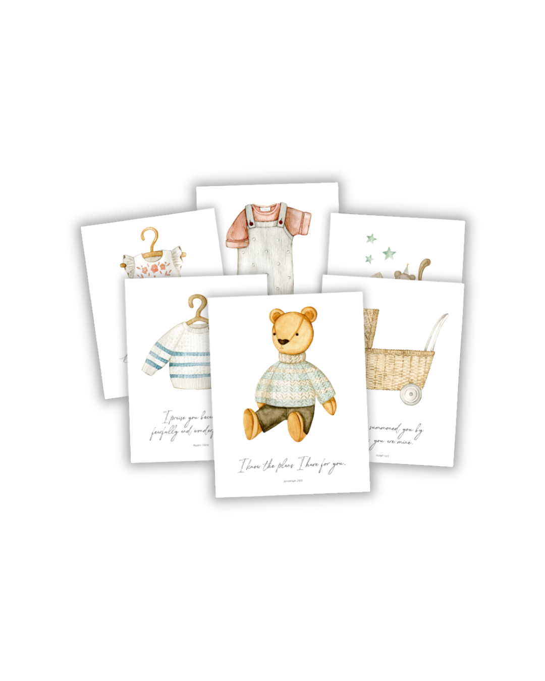 Nursery Scripture Cards - Pack Of 12