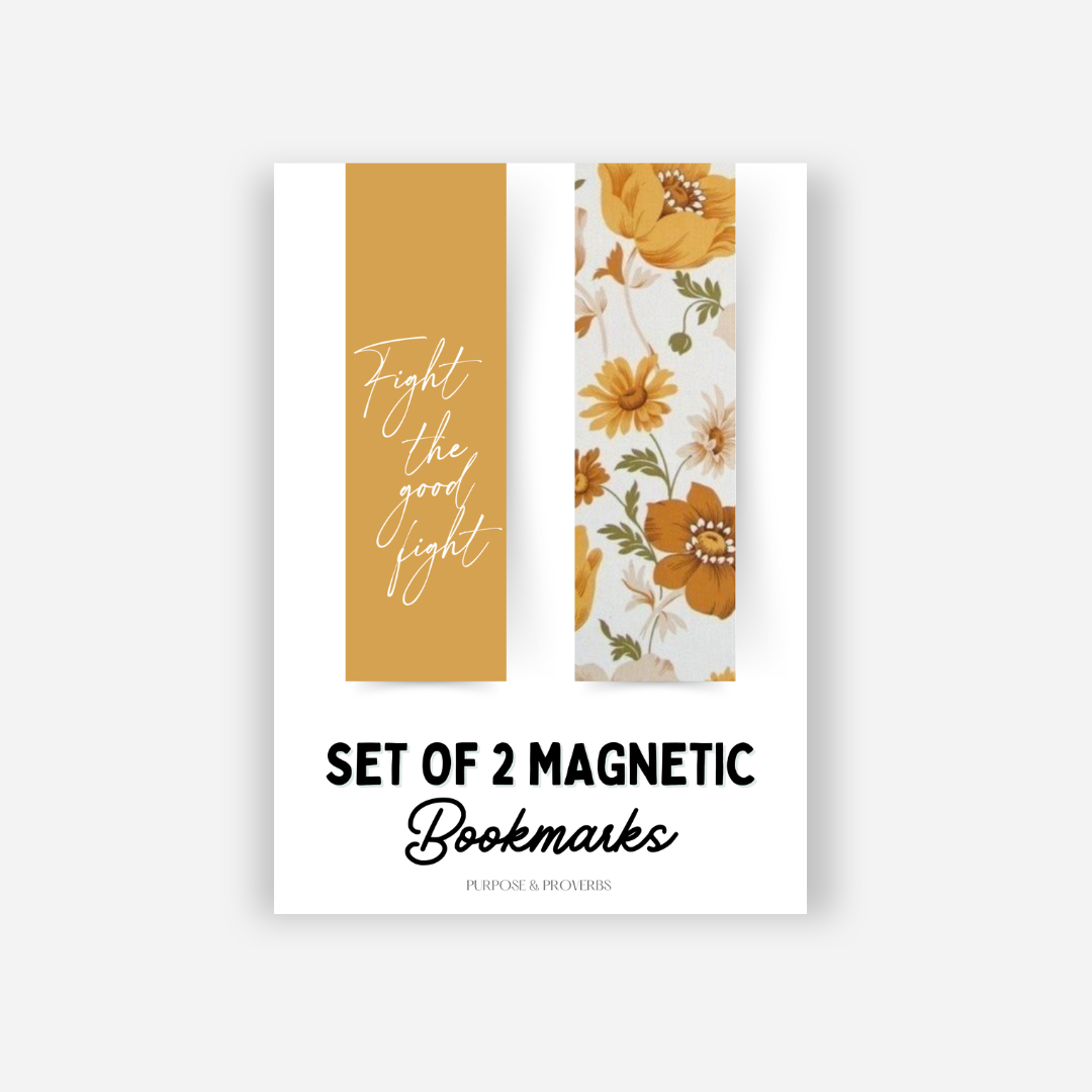 Set of 2 Magnetic Bookmarks - Orange Set