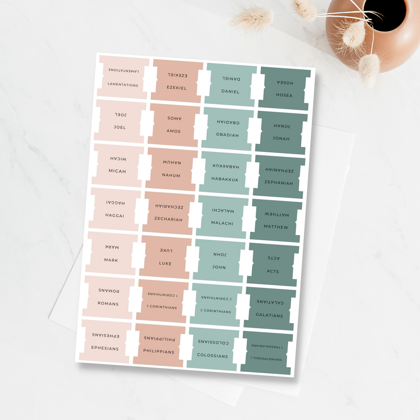 Copper & Teal  Bible Tabs