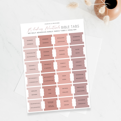 Blushing Neutrals Bible Tabs