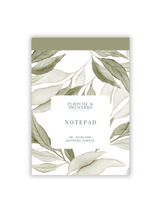 Dusty Leaves A6 Pocket Notepad