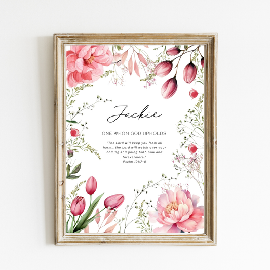 Spring Blossom - Personalized Name Meaning Art Print