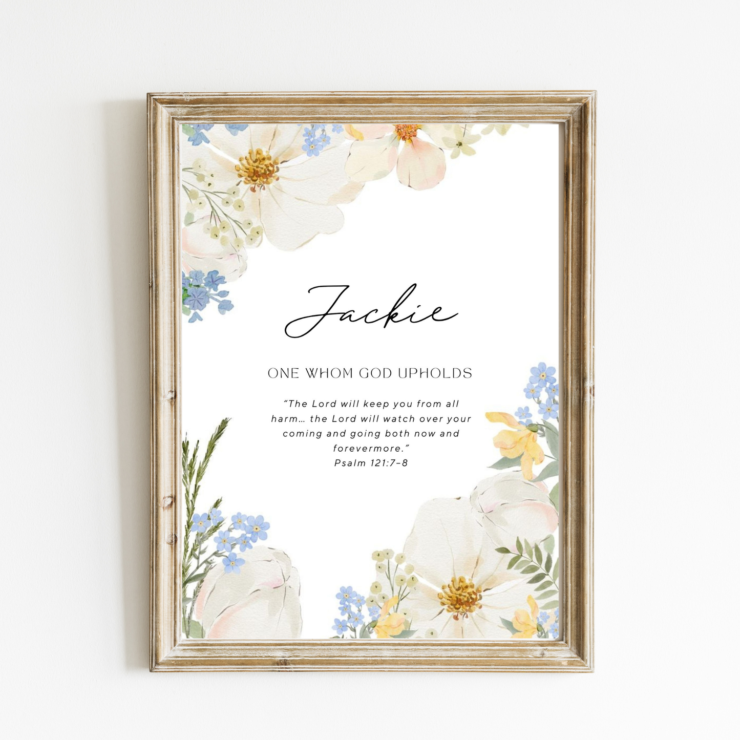 Forget-Me-Not Garden - Personalized Name Meaning Art Print