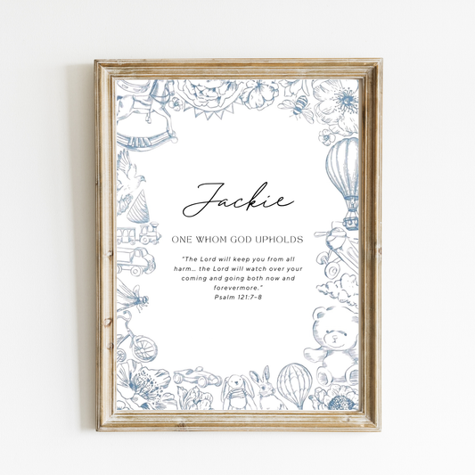 Vintage Toyland - Personalized Name Meaning Art Print