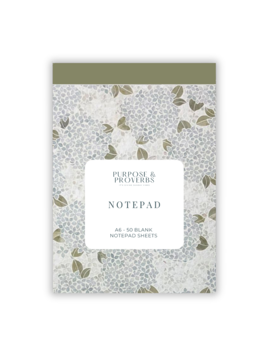 Hydrangea Mist A6 Pocket Notepad