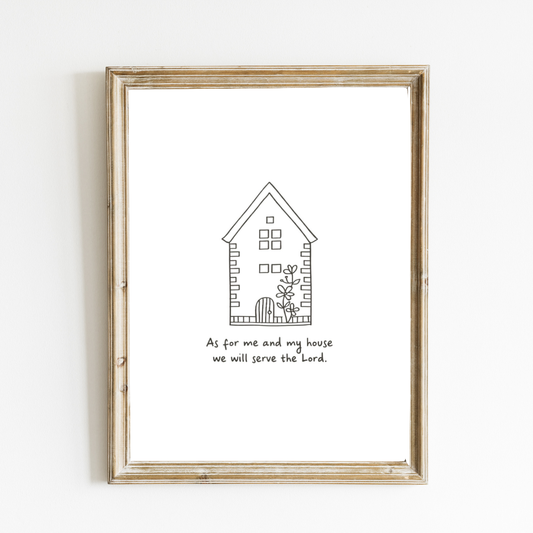 As For Me and My House Art Print – English