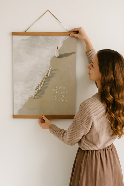 All His Promises Hanging Banner Print