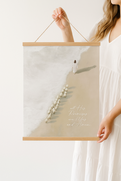 All His Promises Hanging Banner Print