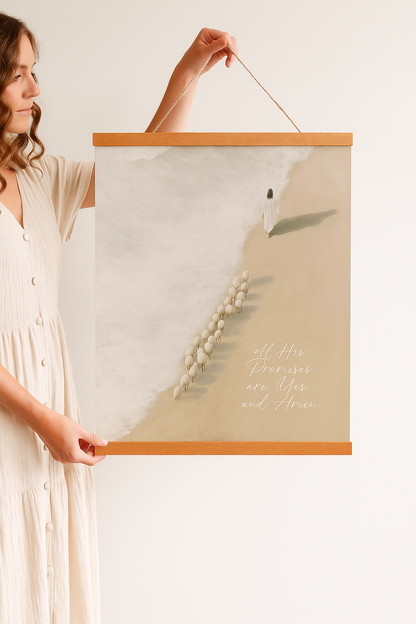 All His Promises Hanging Banner Print