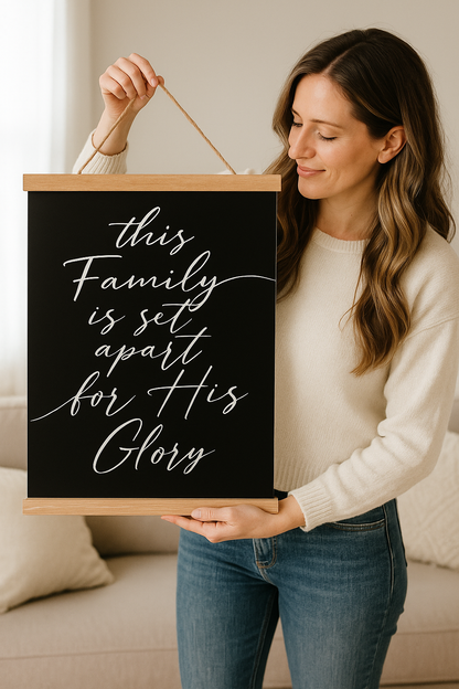 Set Apart For His Glory Hanging Banner Print