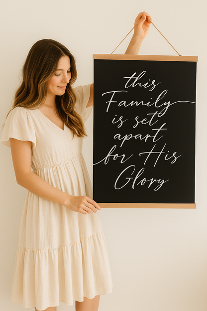 Set Apart For His Glory Hanging Banner Print