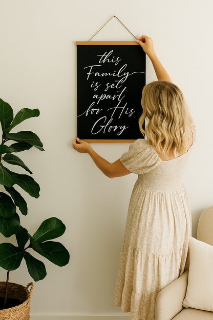 Set Apart For His Glory Hanging Banner Print