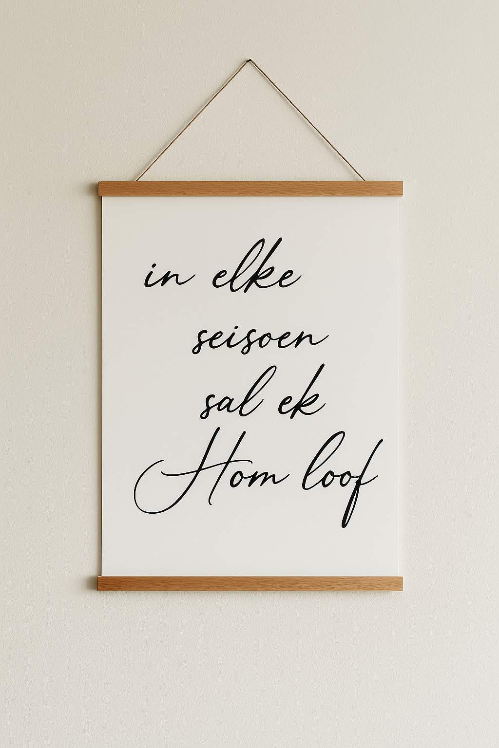In Elke Seisoen Hanging Banner Print