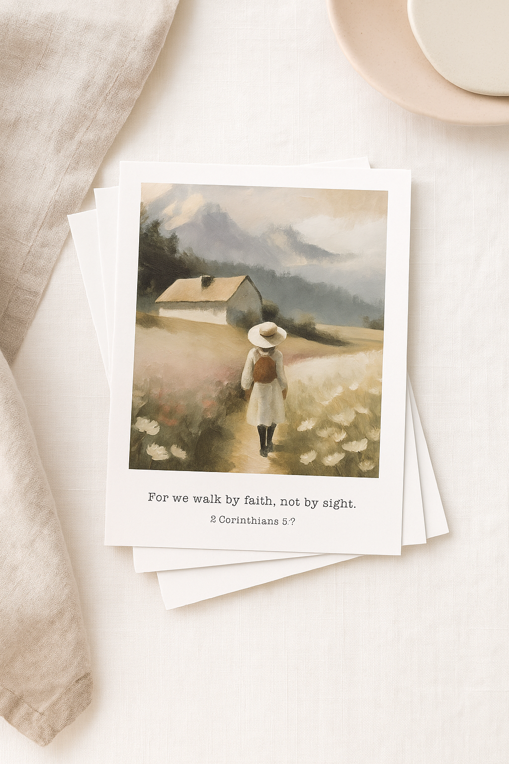 Vintage Painting Scripture Cards