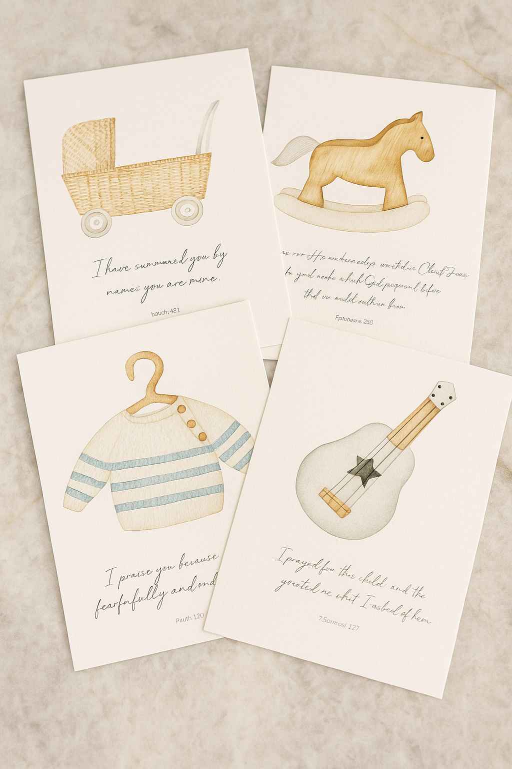 Nursery Scripture Cards - Pack Of 12