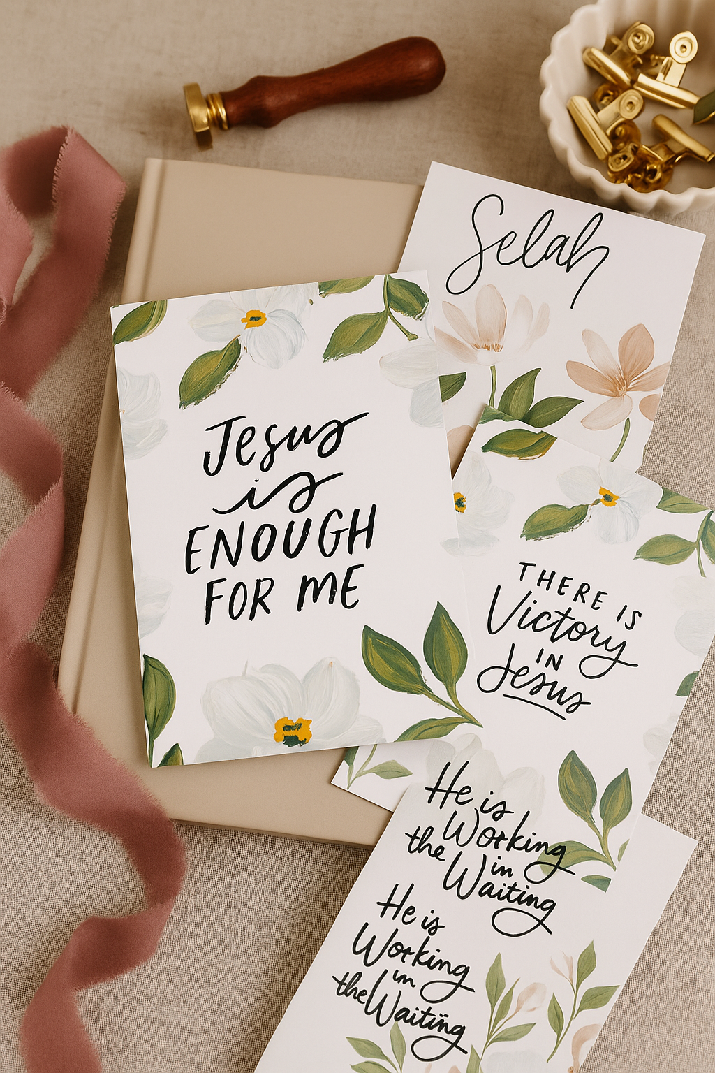 Floral Scripture Cards - Pack Of 12