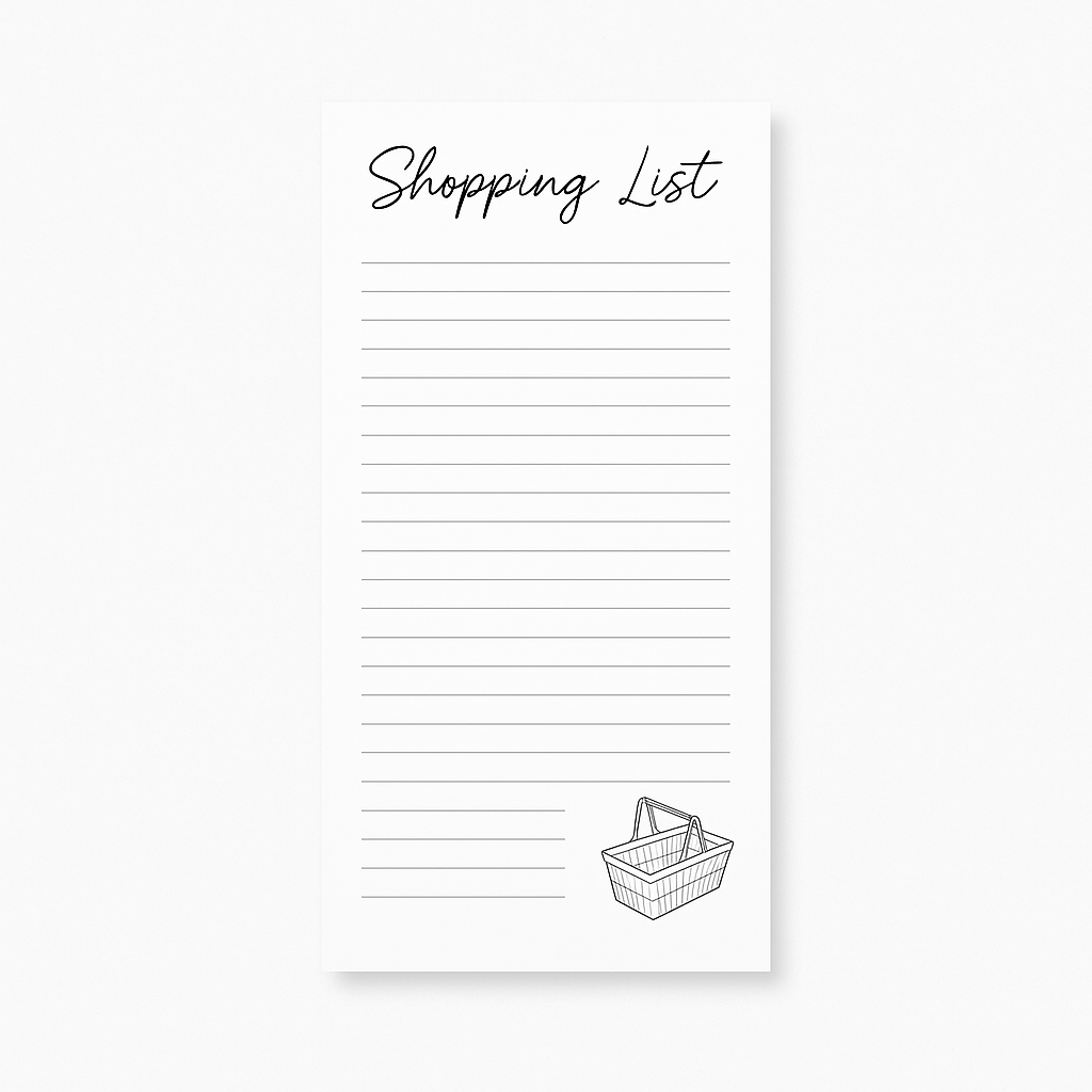 Shopping List Fridge Magnet Notepad