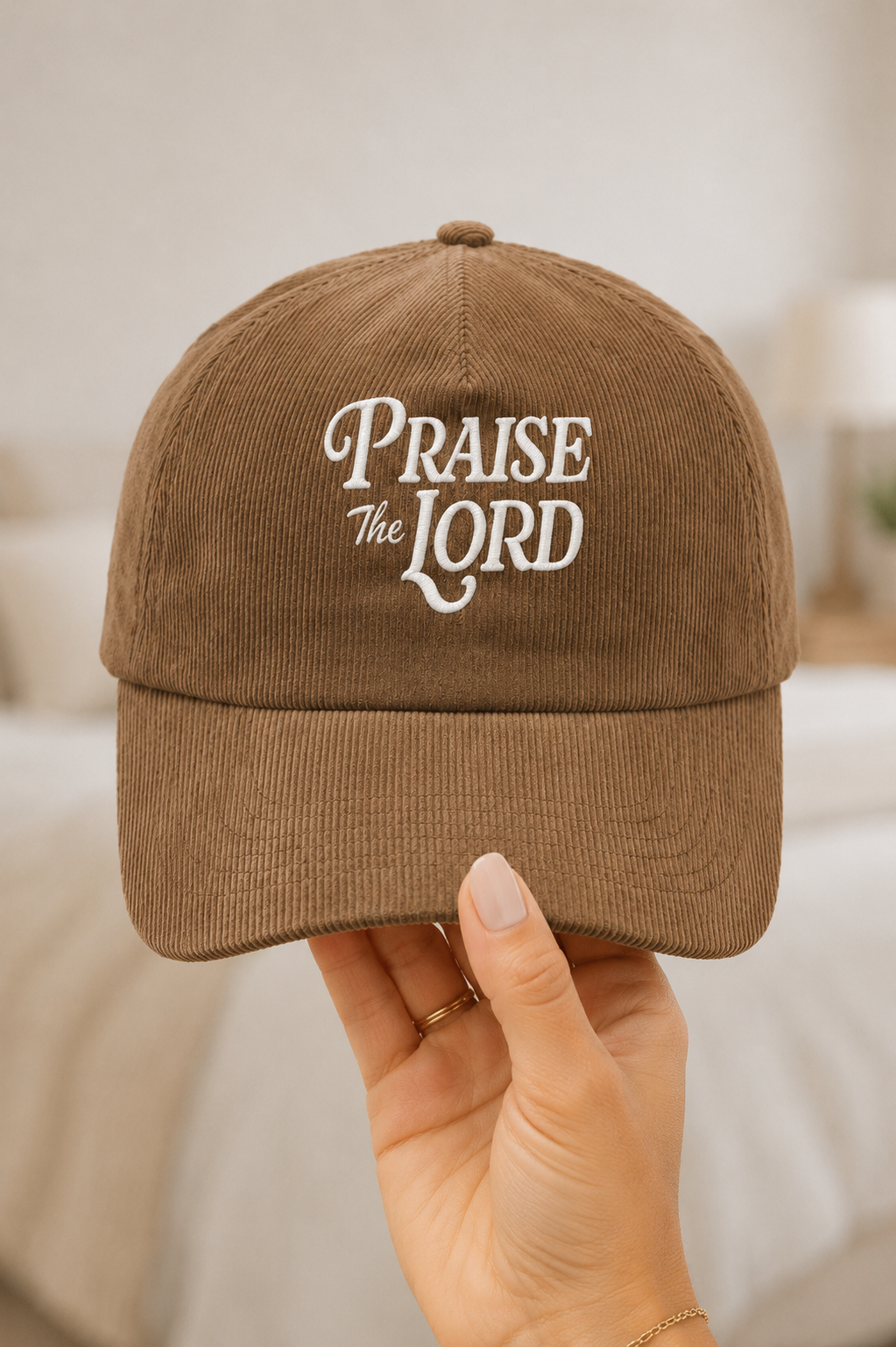 Praise The Lord Corduroy Cap - Camel