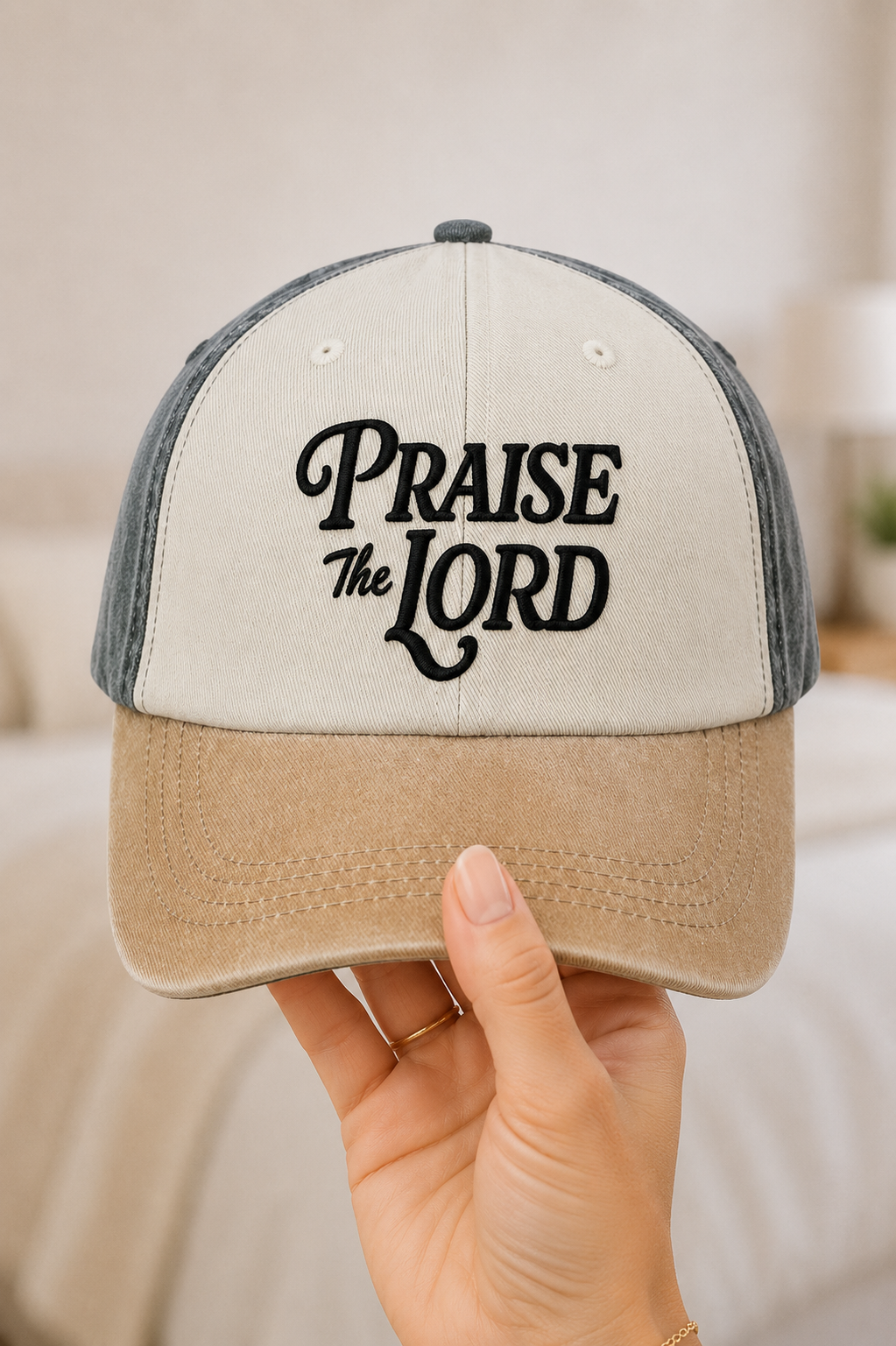 Praise The Lord Trucker Cap - Sand